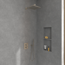 Cap de duș Villeroy&Boch, Universal Showers, pătrat, 25 x 25 cm, brushed nickel